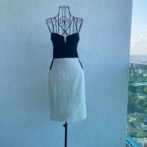 Black and white cocktail dress